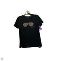 Top Short Sleeve Designer By Karl Lagerfeld In Black, Size: Xs