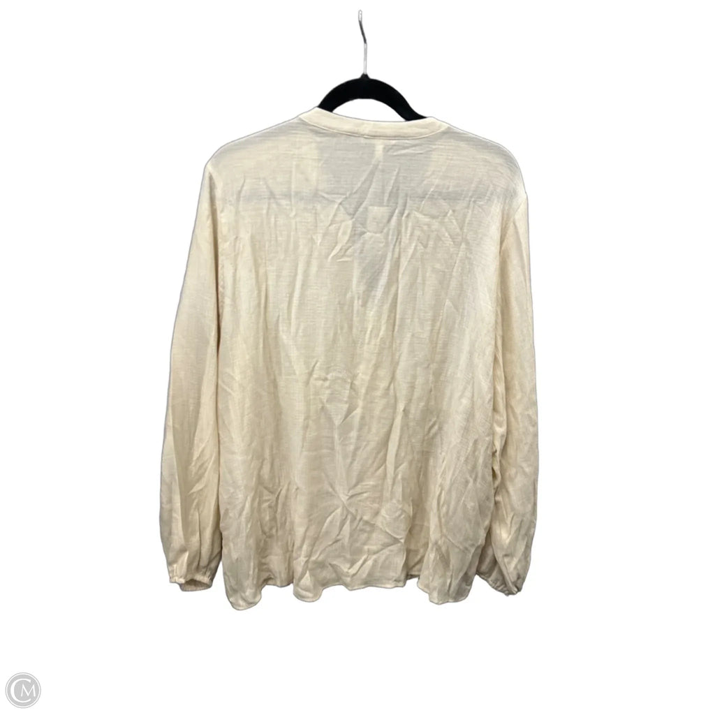 Top Long Sleeve By Maurices In Beige, Size: Xxl
