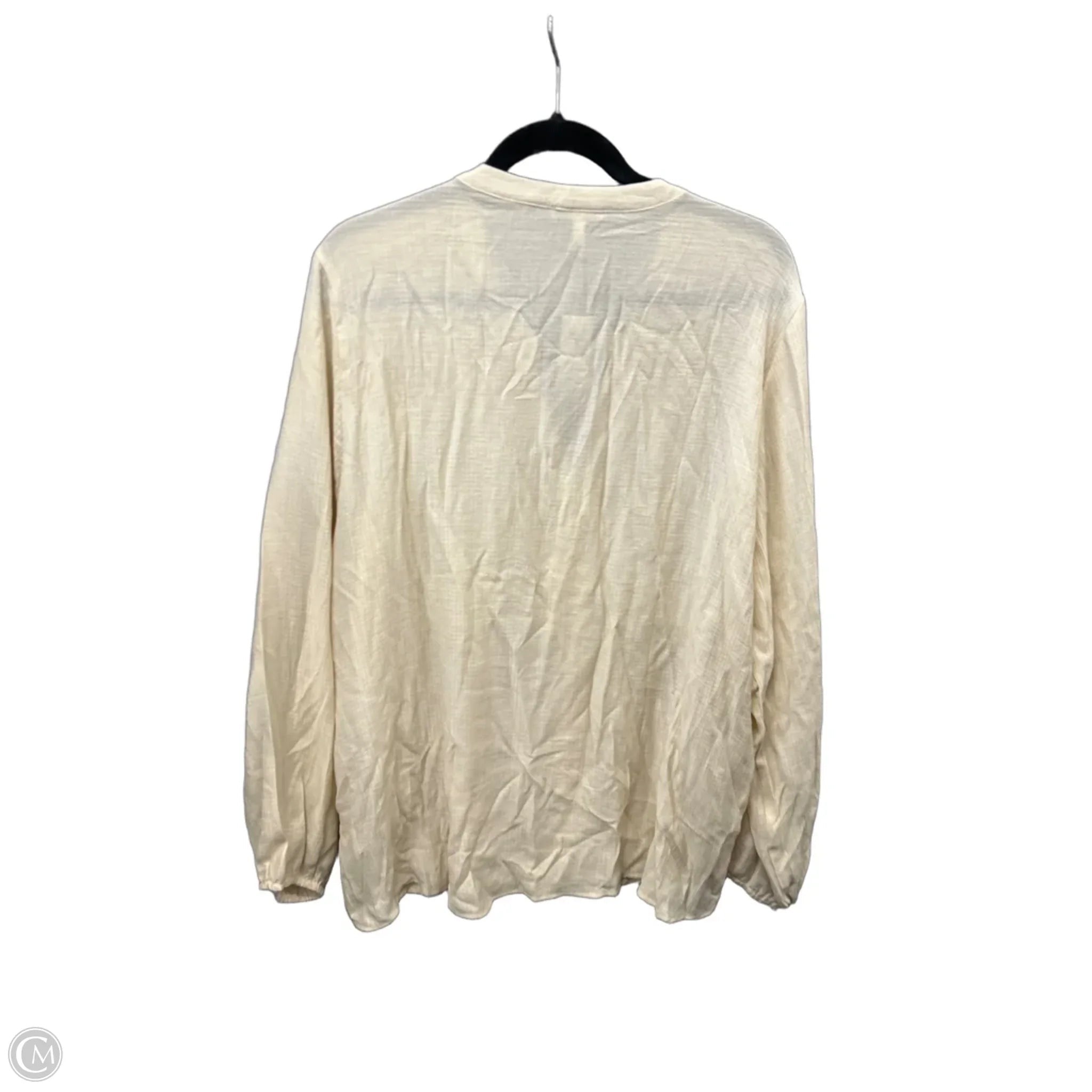 Top Long Sleeve By Maurices In Beige, Size: Xxl