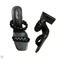 Sandals Heels Block By Katliu In Black, Size: 7.5