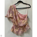 Top Short Sleeve By 7 For All Mankind In Gold & Pink, Size: M