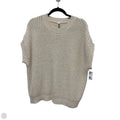 Sweater Short Sleeve By Wishlist In Cream, Size: M