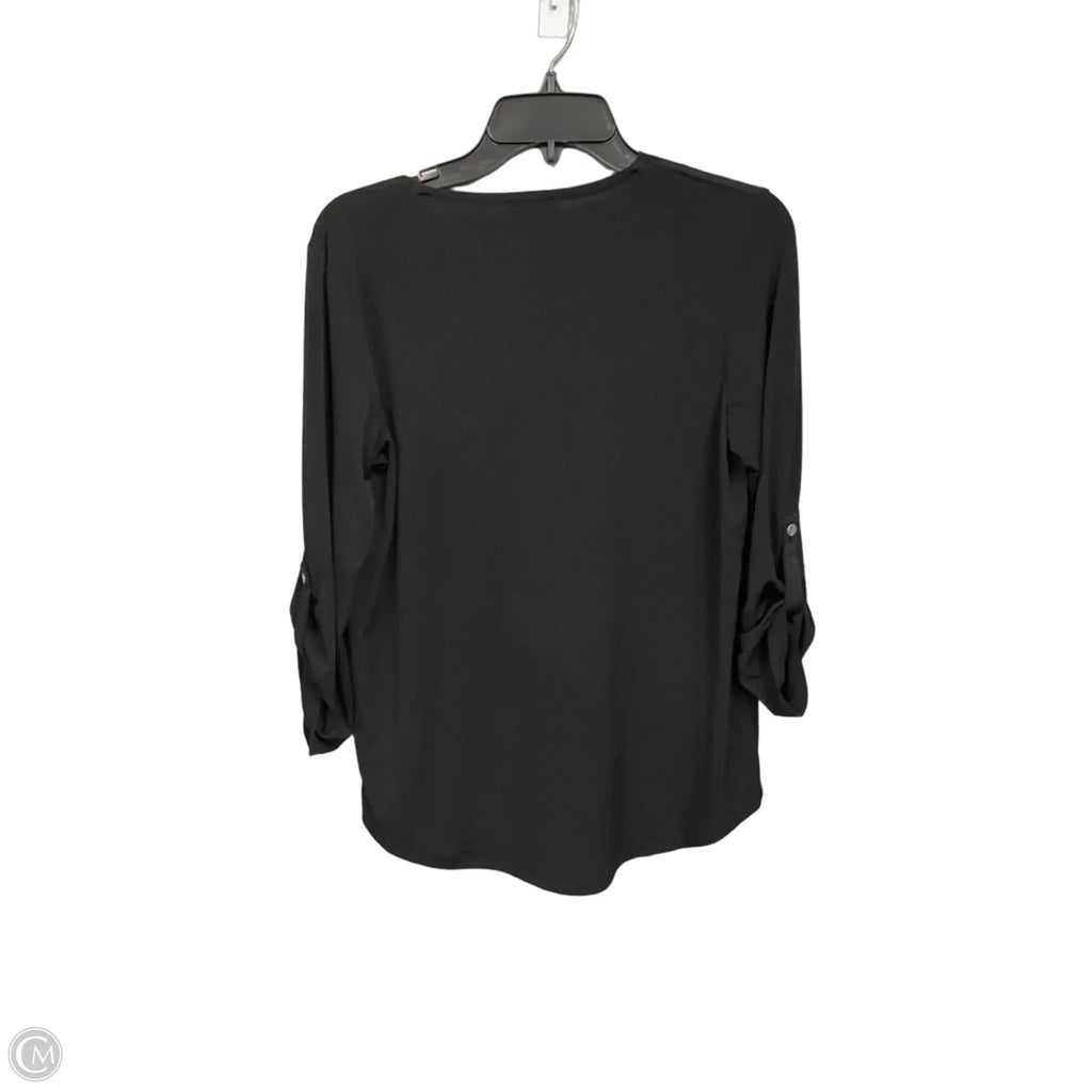 Top 3/4 Sleeve By Jones And Co In Black, Size: S