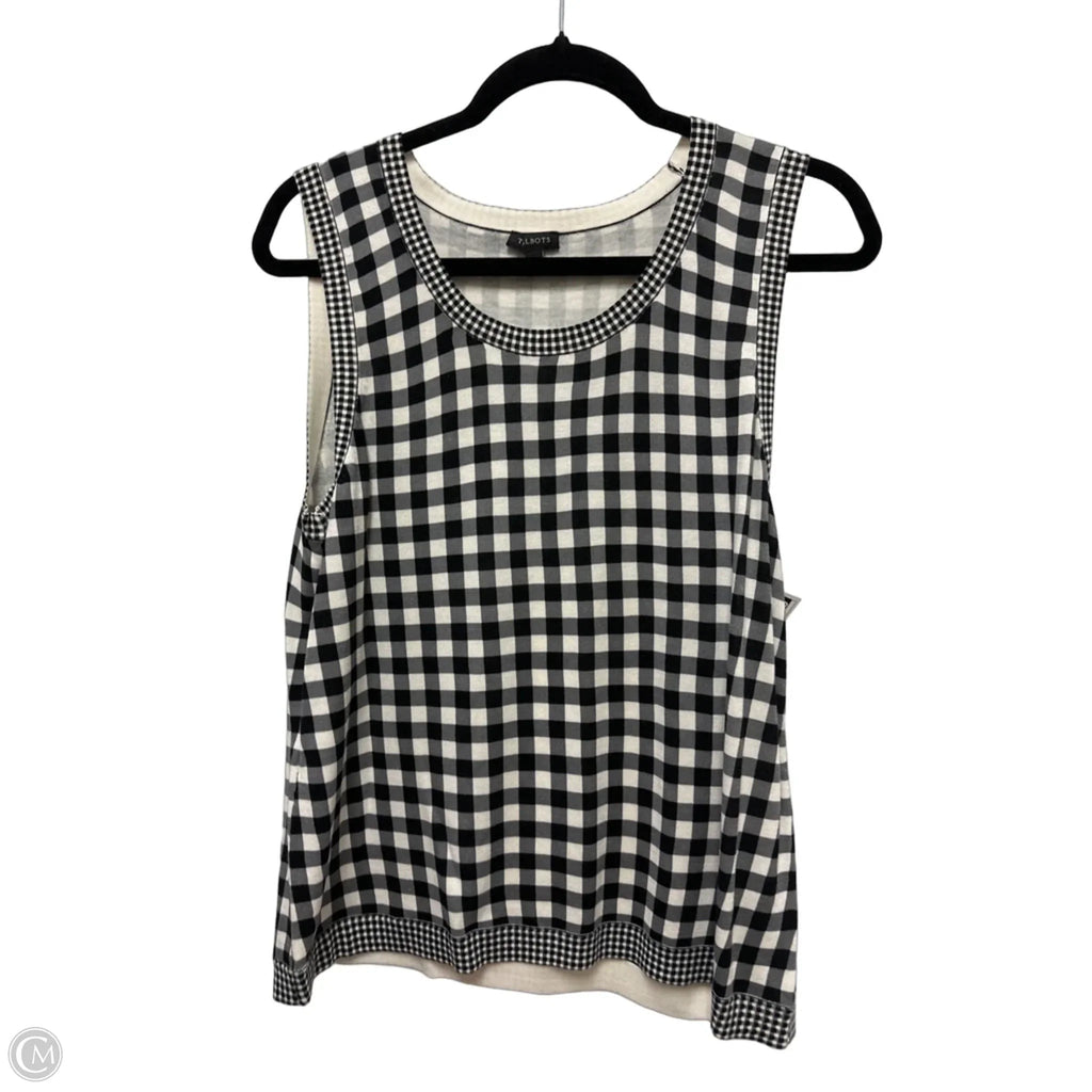 Tank Top By Talbots In Black & White, Size: L