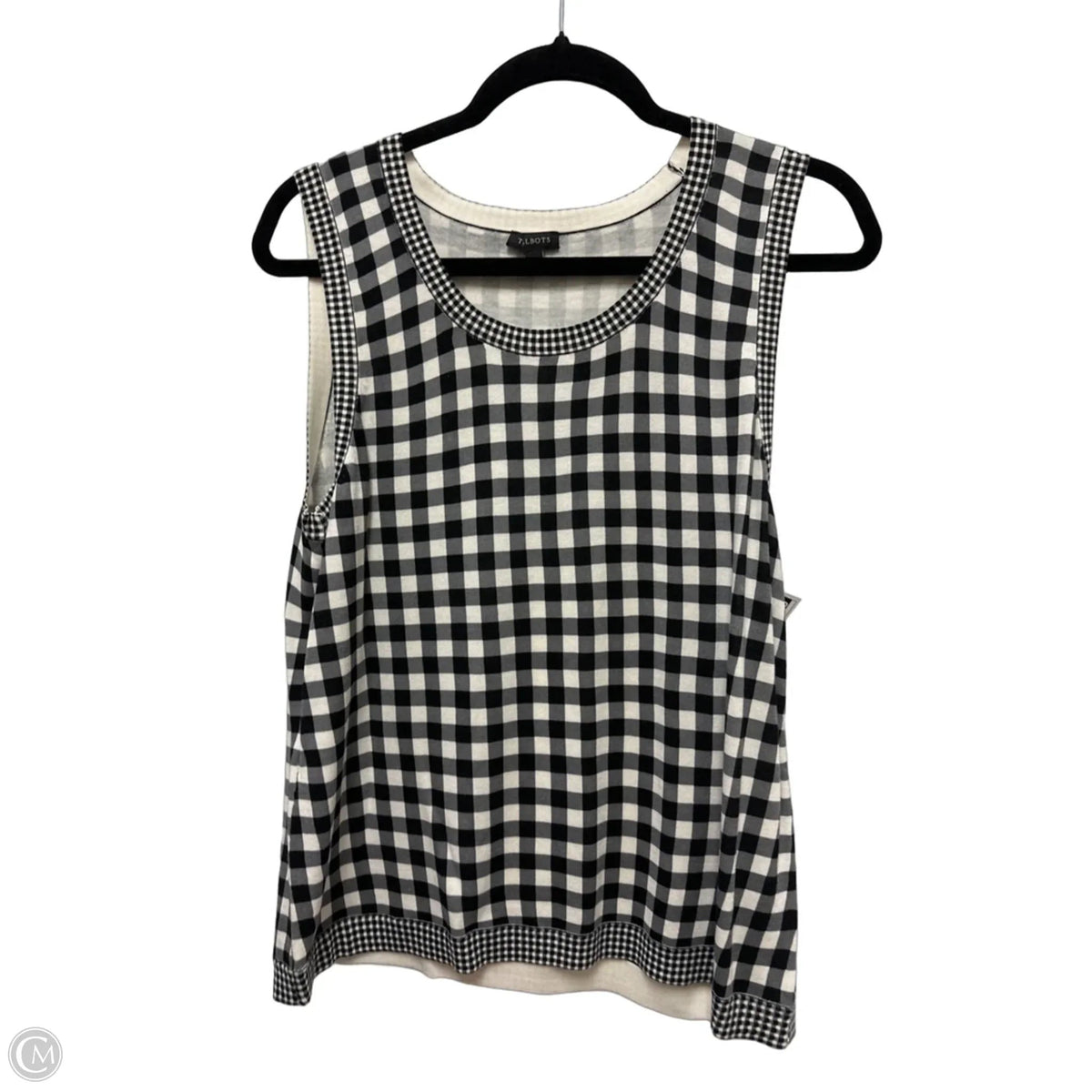 Tank Top By Talbots In Black & White, Size: L