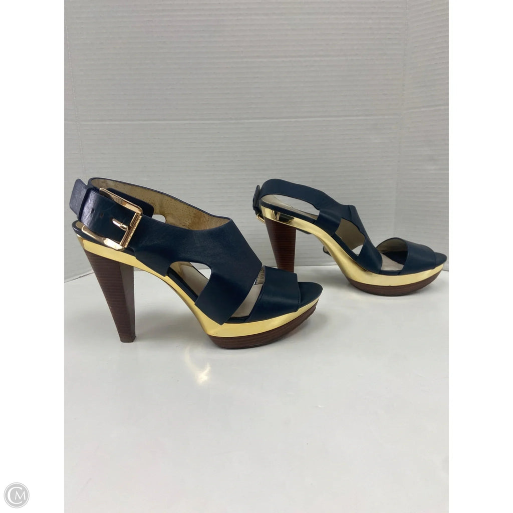 Shoes Heels Block By Michael By Michael Kors In Navy, Size: 9