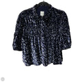 Top Short Sleeve By Maeve In Black & Silver, Size: L