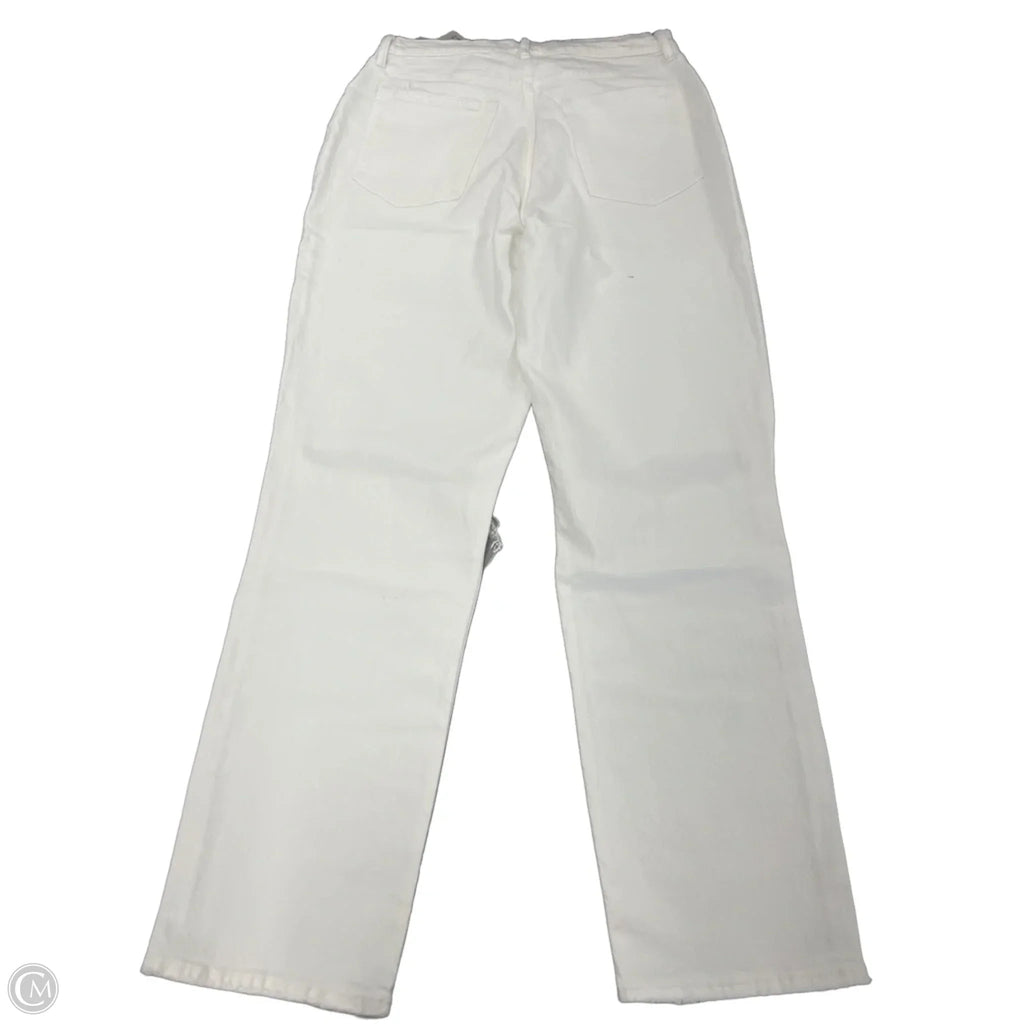 Jeans Straight By Abercrombie And Fitch In White, Size: 16