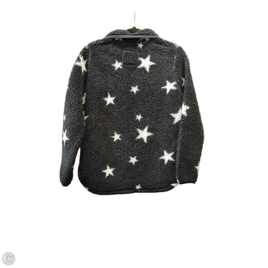 Jacket Faux Fur & Sherpa By Cmf In Black & White, Size: S