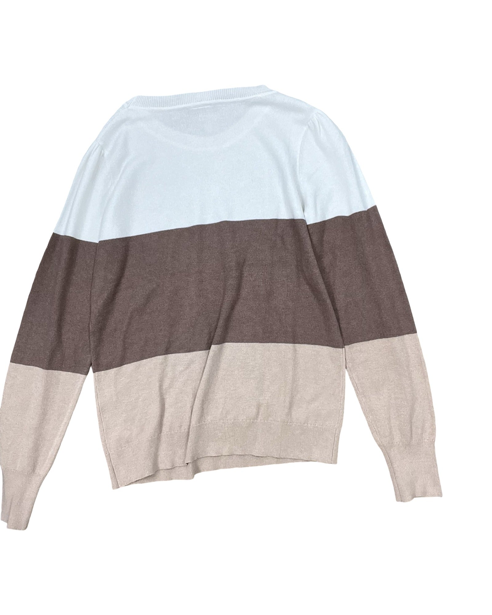 Sweater By Xieerduo In Brown & White, Size:L