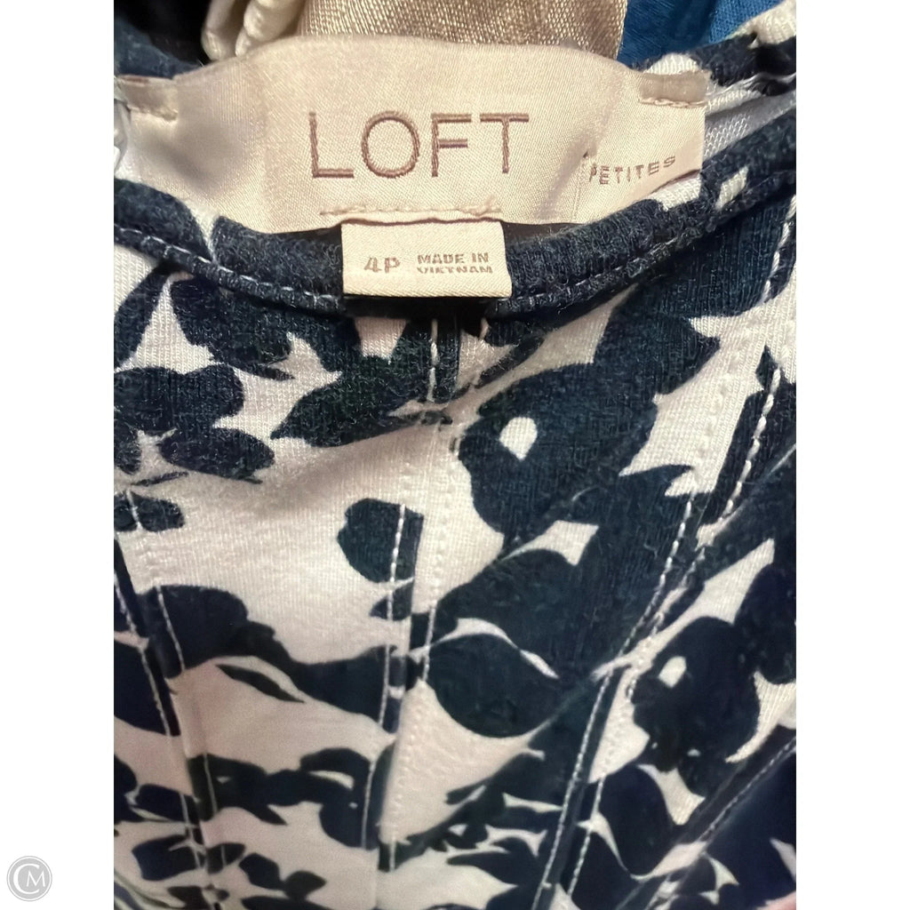 Dress Casual Midi By Loft In Blue & White, Size: Sp