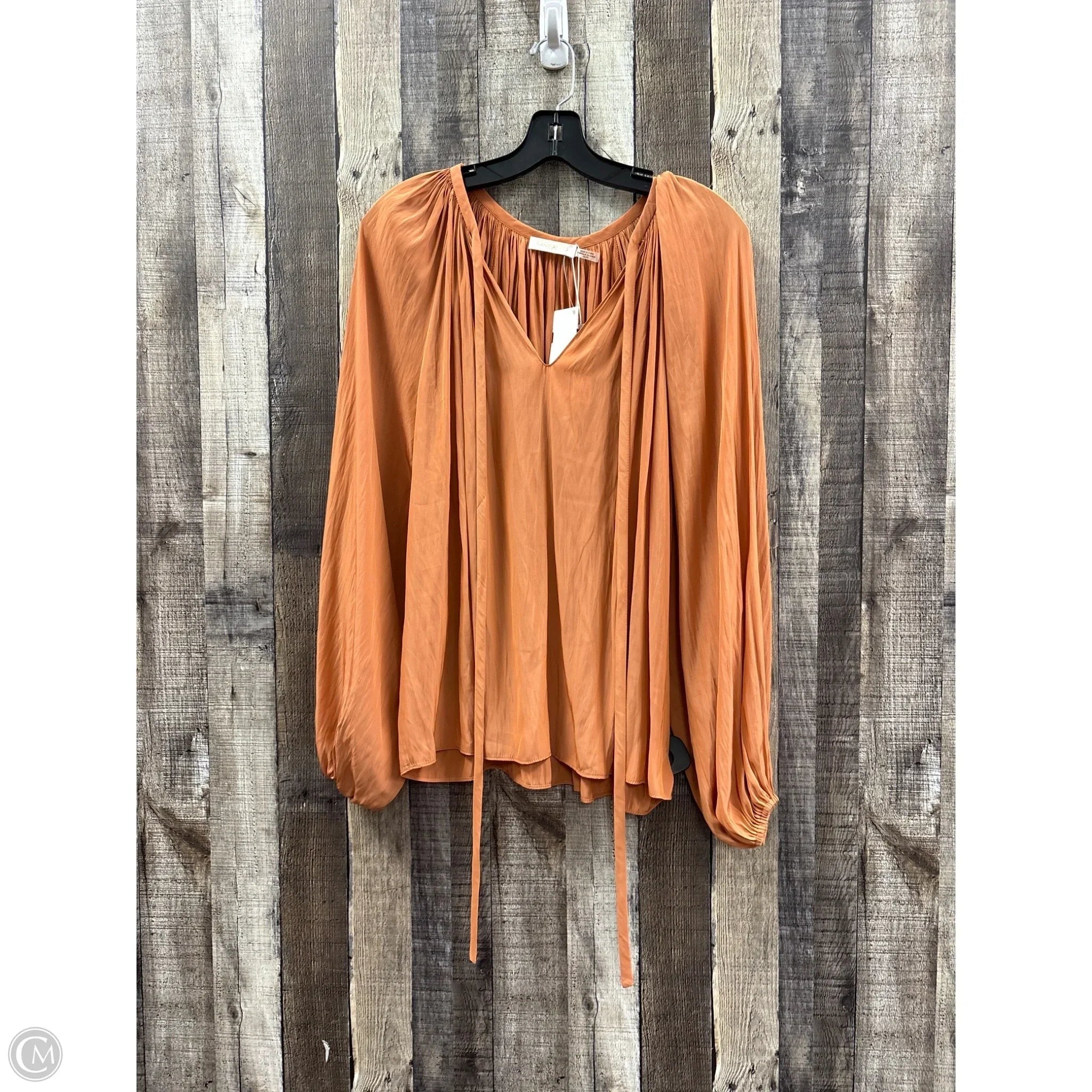 Top Long Sleeve By Ramy Brook In Copper, Size: Xs