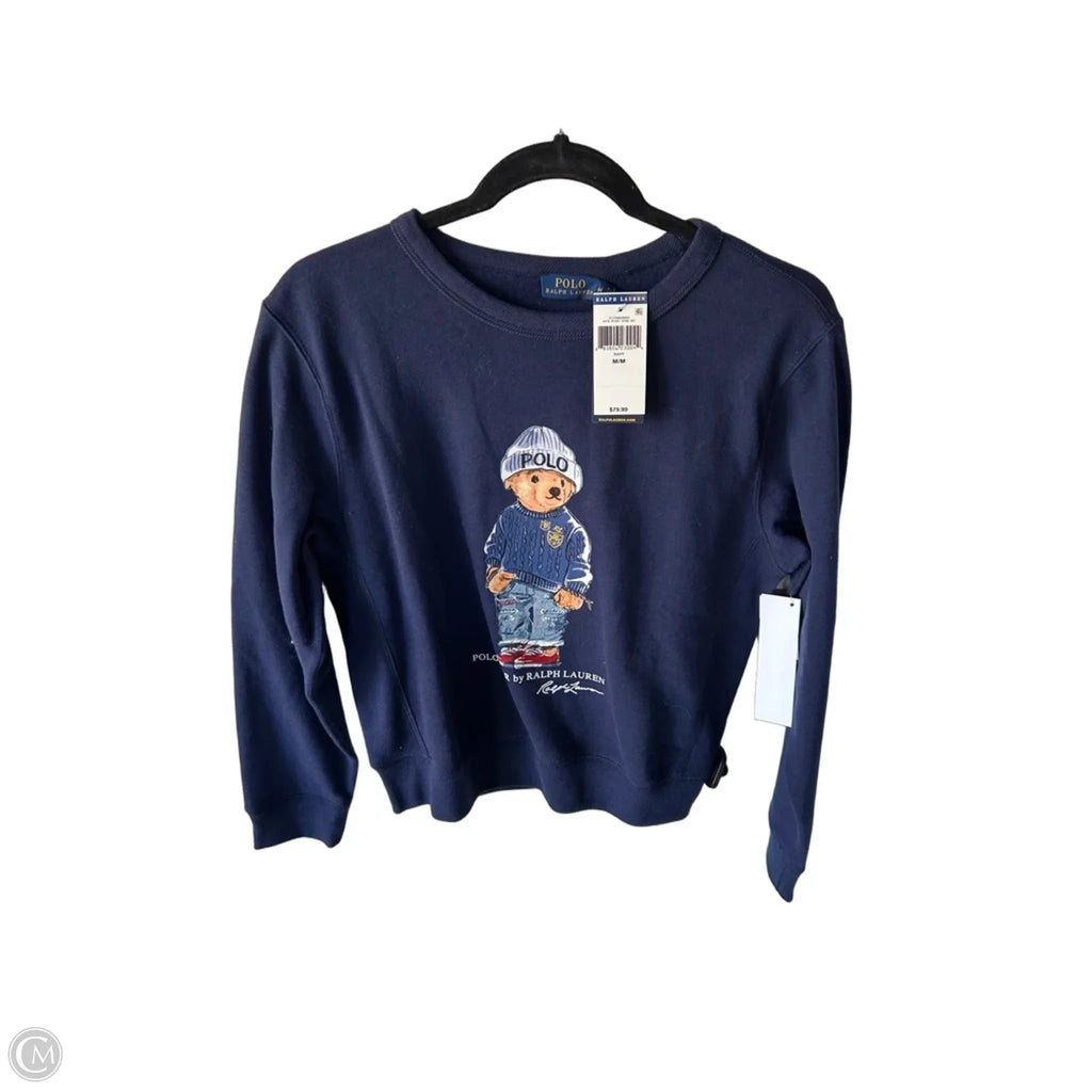 Sweatshirt Crewneck By Polo Ralph Lauren In Blue, Size: M