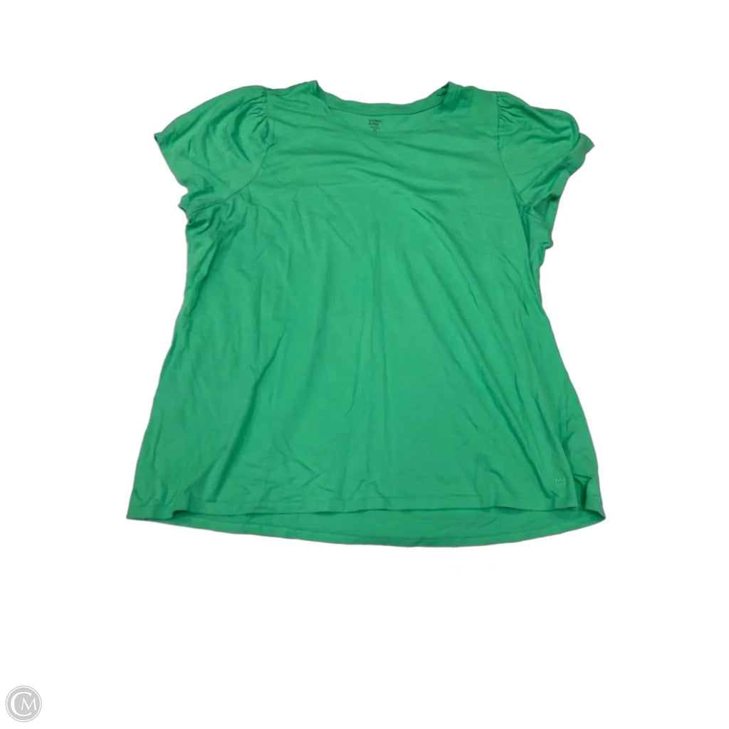 Top Short Sleeve By Crown And Ivy In Green, Size: 3x