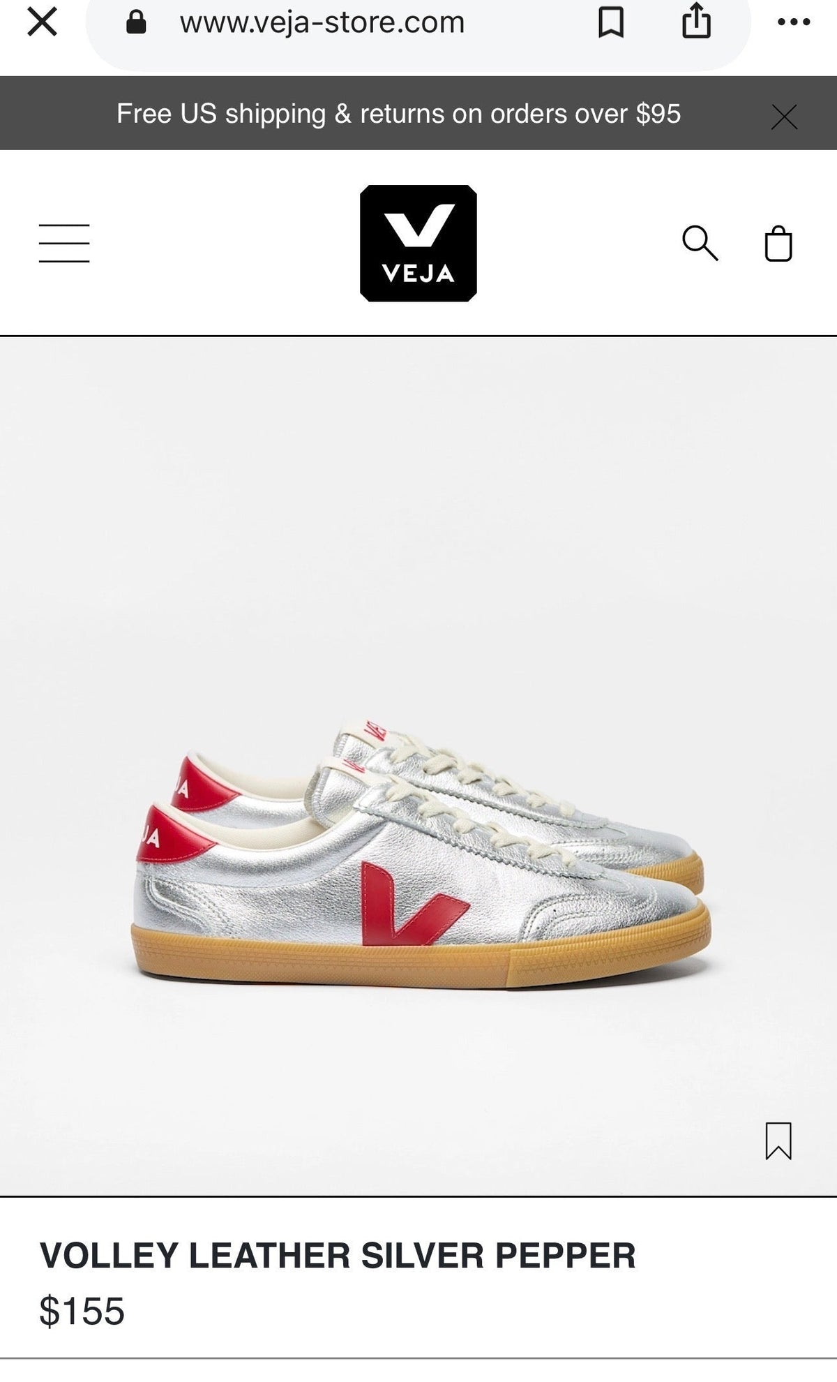 Shoes Sneakers By Veja In Silver, Size: 9