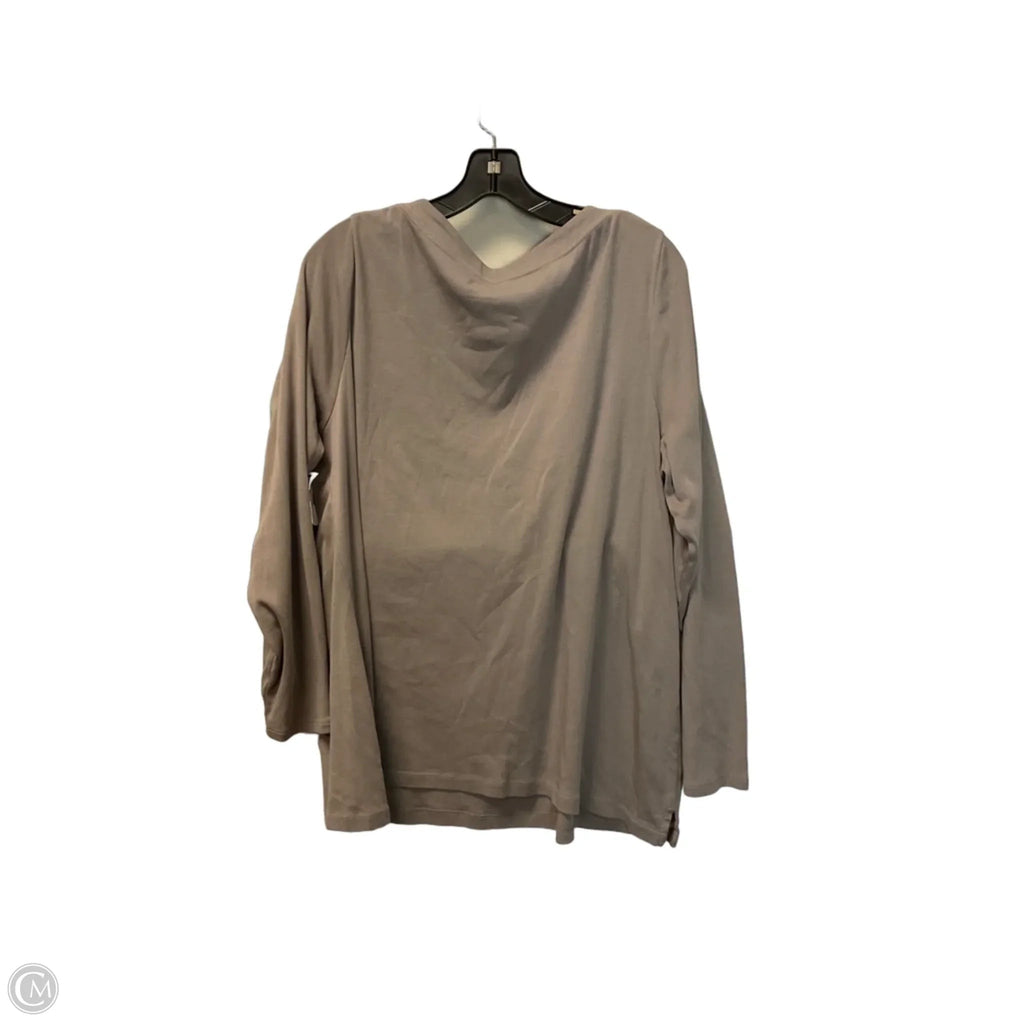 Top Long Sleeve Basic By Chicos In Brown, Size: Xl