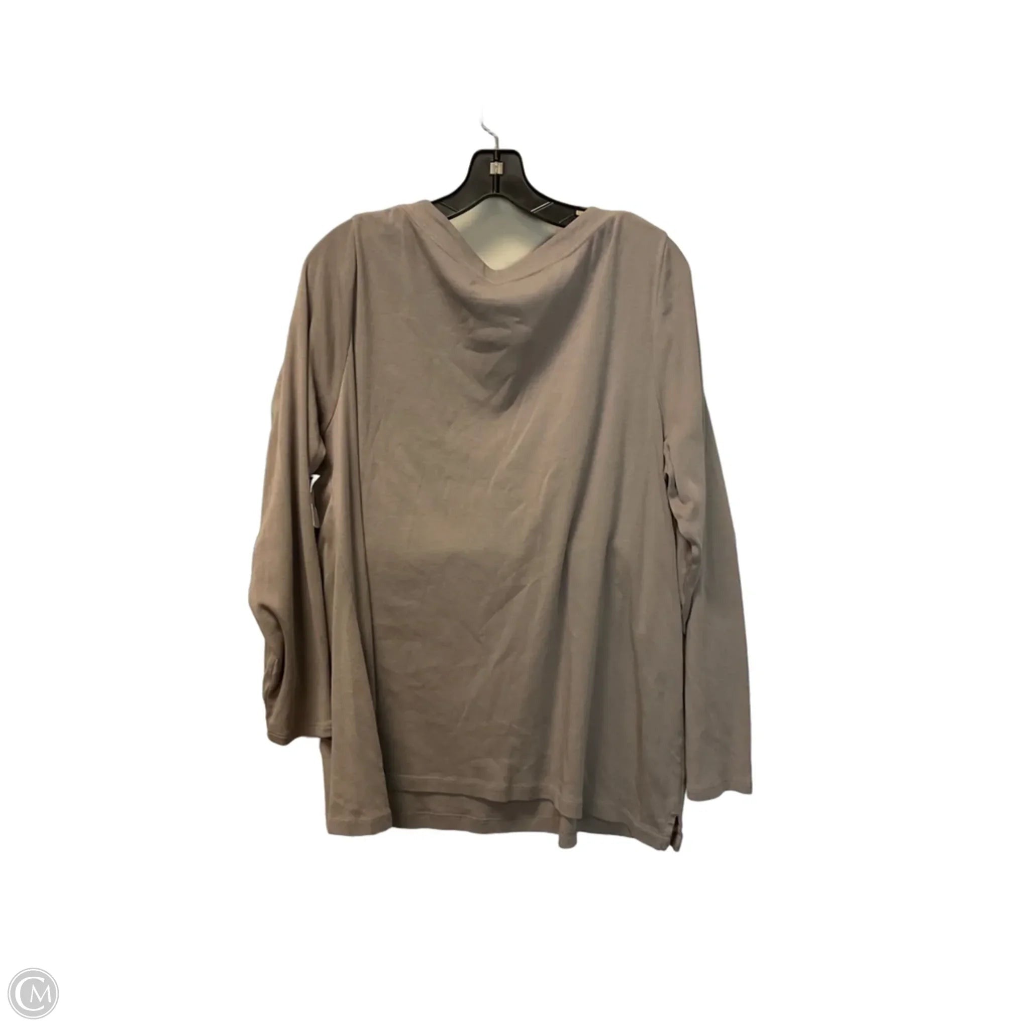 Top Long Sleeve Basic By Chicos In Brown, Size: Xl