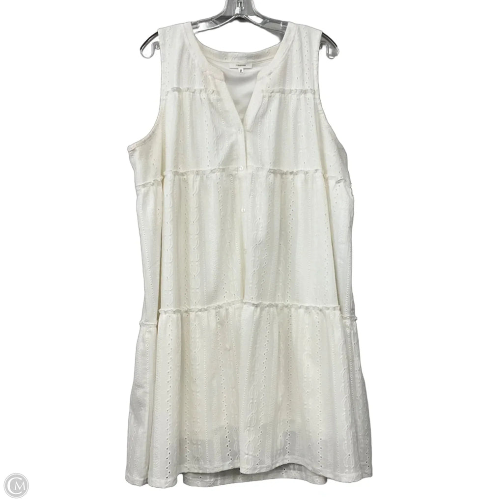 Dress Casual Midi By Maurices In White, Size: Xxl