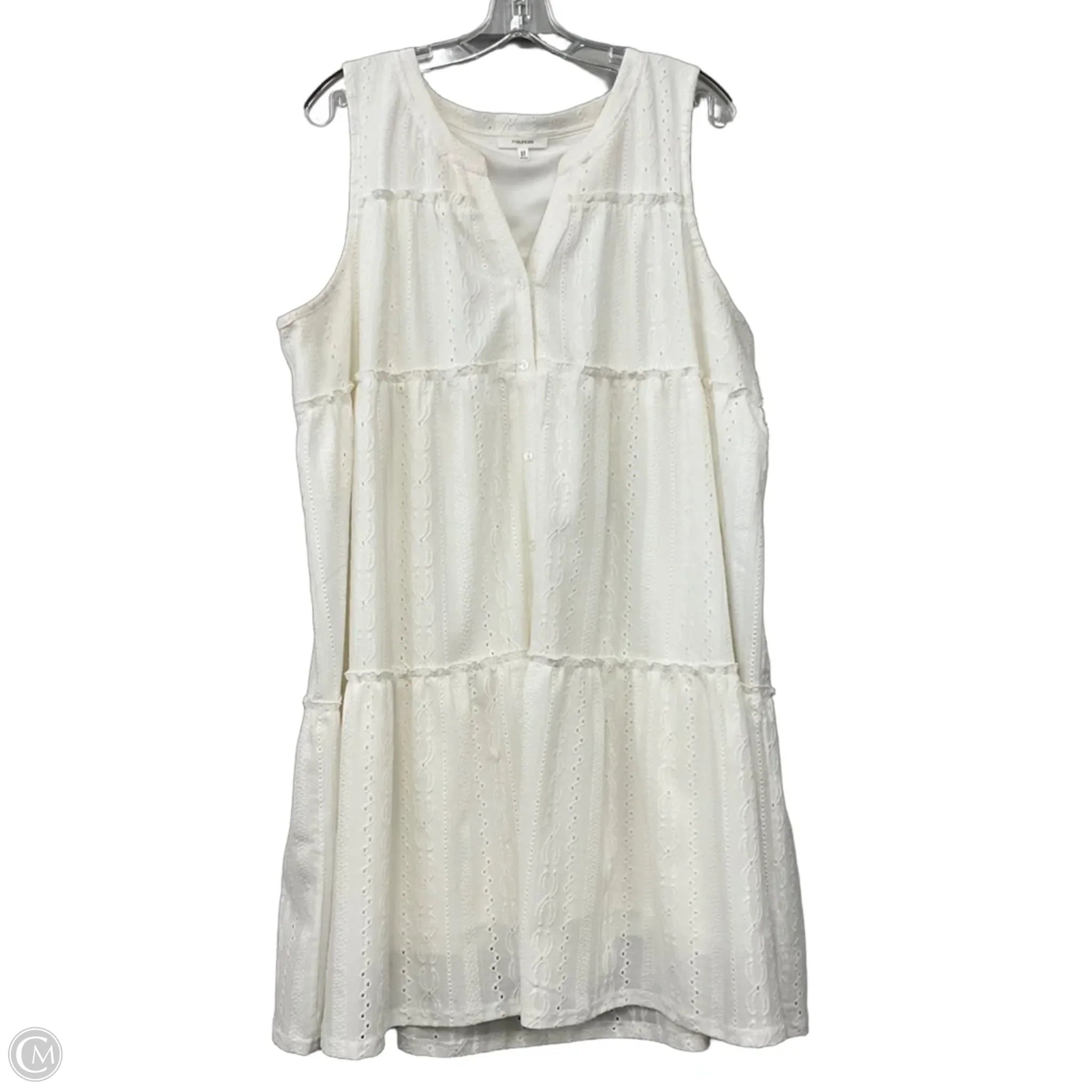 Dress Casual Midi By Maurices In White, Size: Xxl