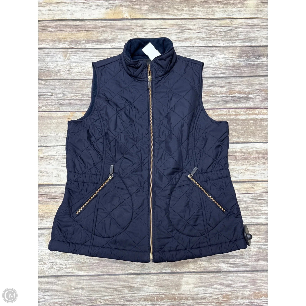 Vest Puffer & Quilted By Talbots In Navy, Size: Mp