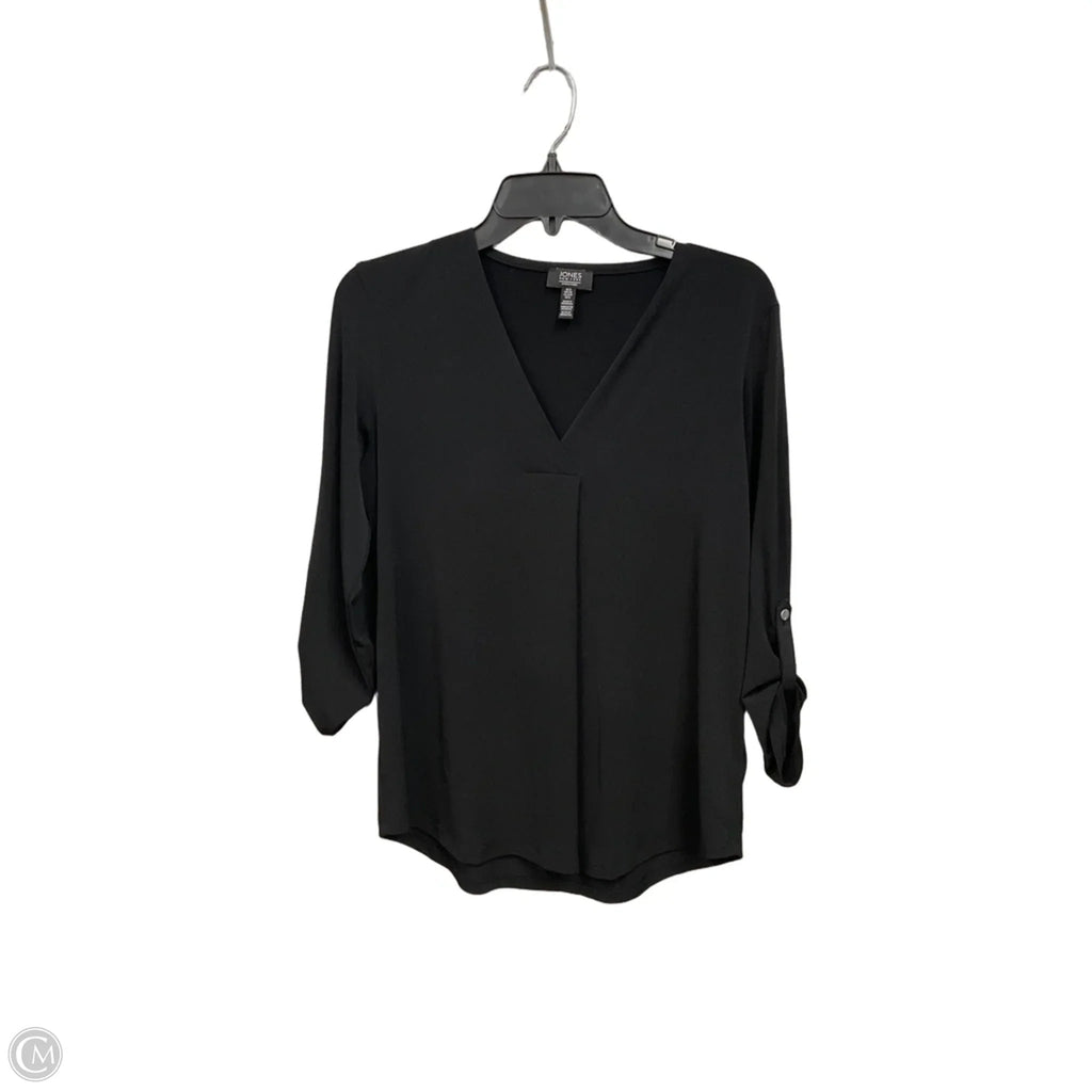 Top 3/4 Sleeve By Jones And Co In Black, Size: S