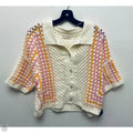 Top Short Sleeve By New In In Cream & Pink, Size: S