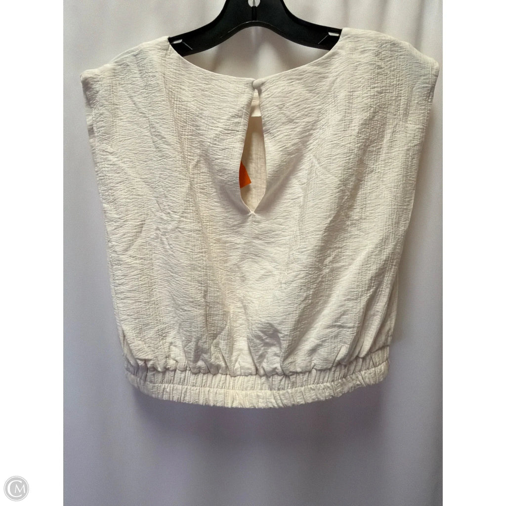 Top Sleeveless By A New Day In Cream, Size: M