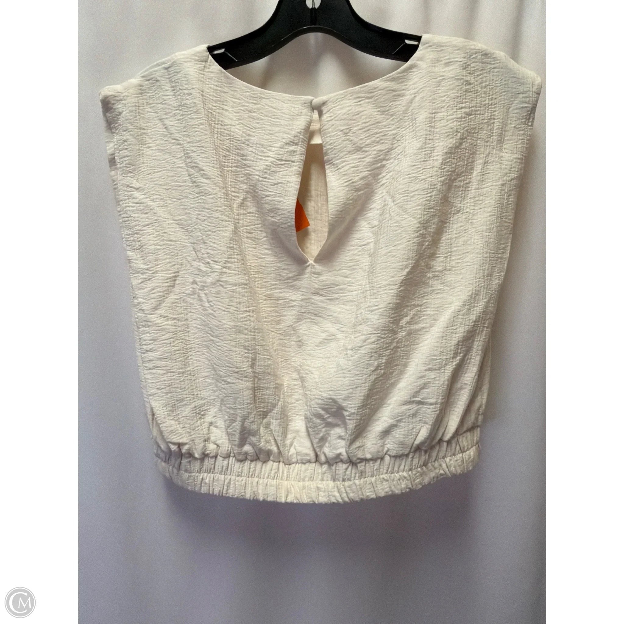 Top Sleeveless By A New Day In Cream, Size: M