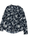 Blouse Ls By Lands End In Black & White, Size:L