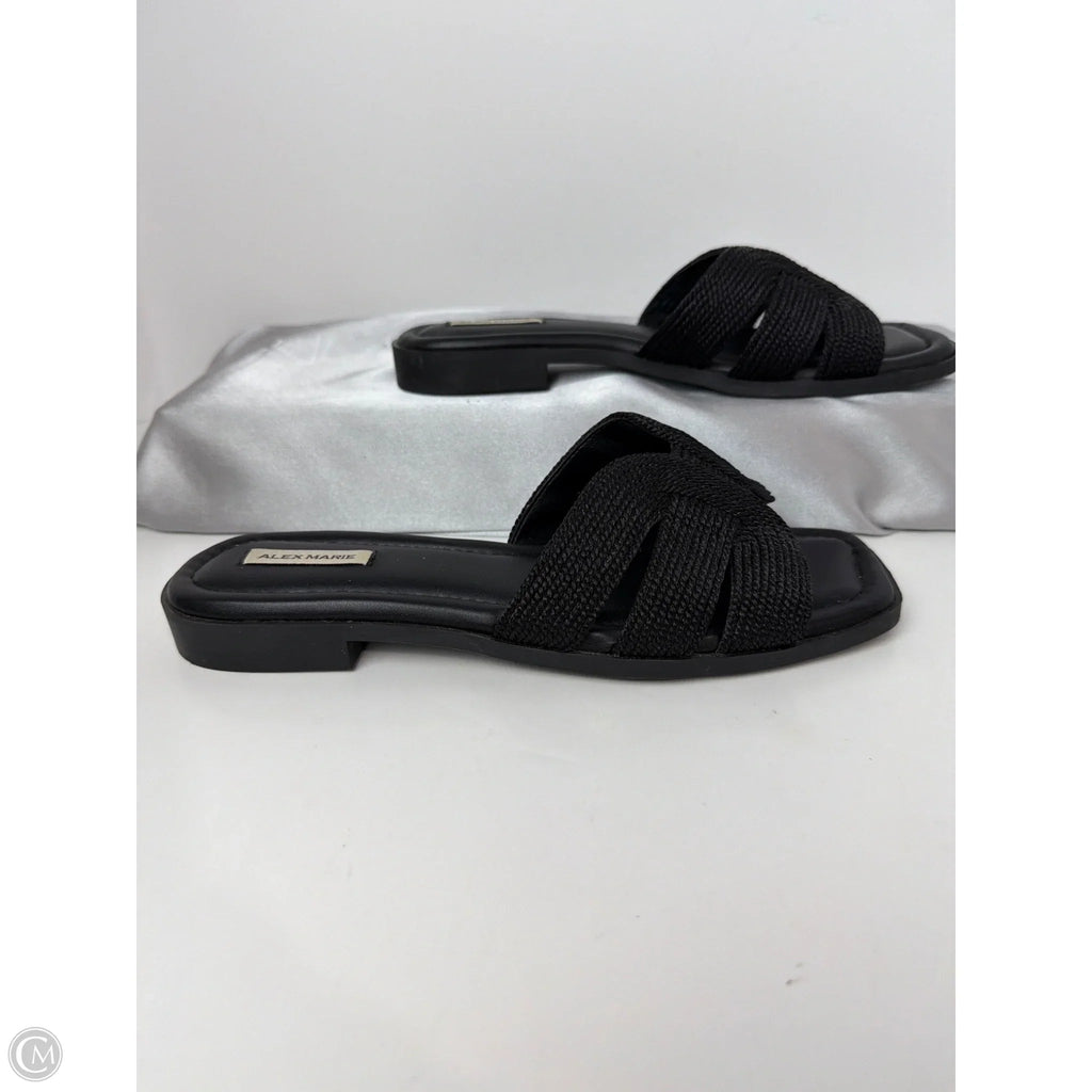 Sandals Flats By Alex Marie In Black, Size: 6.5