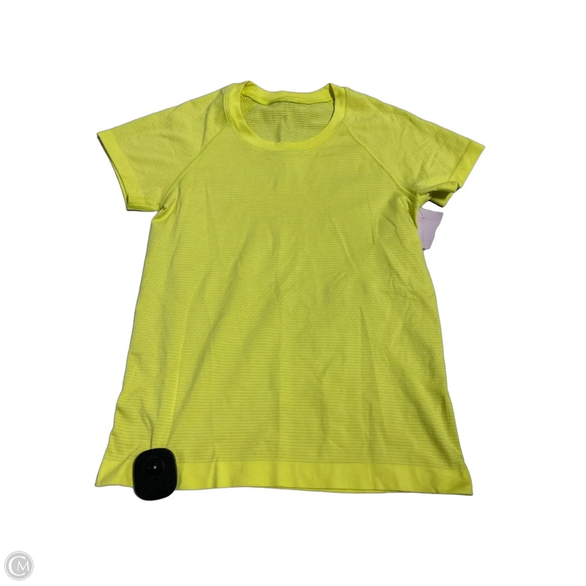 Athletic Top Short Sleeve By Lululemon In Yellow, Size: Xs