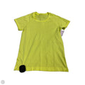 Athletic Top Short Sleeve By Lululemon In Yellow, Size: Xs