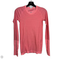 Athletic Top Long Sleeve Crewneck By Lululemon In Coral, Size: 4