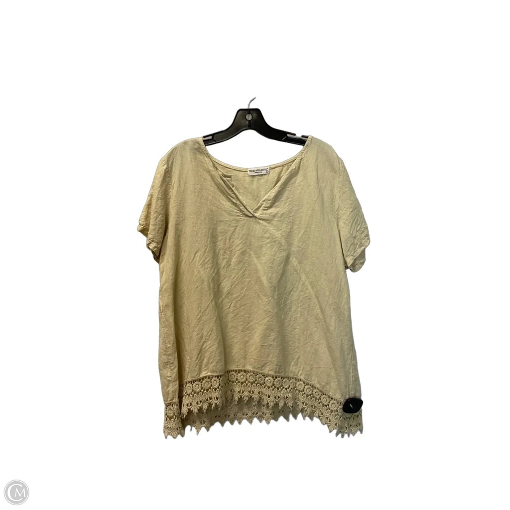 Top Short Sleeve By Terzo Millennio In Tan, Size: L