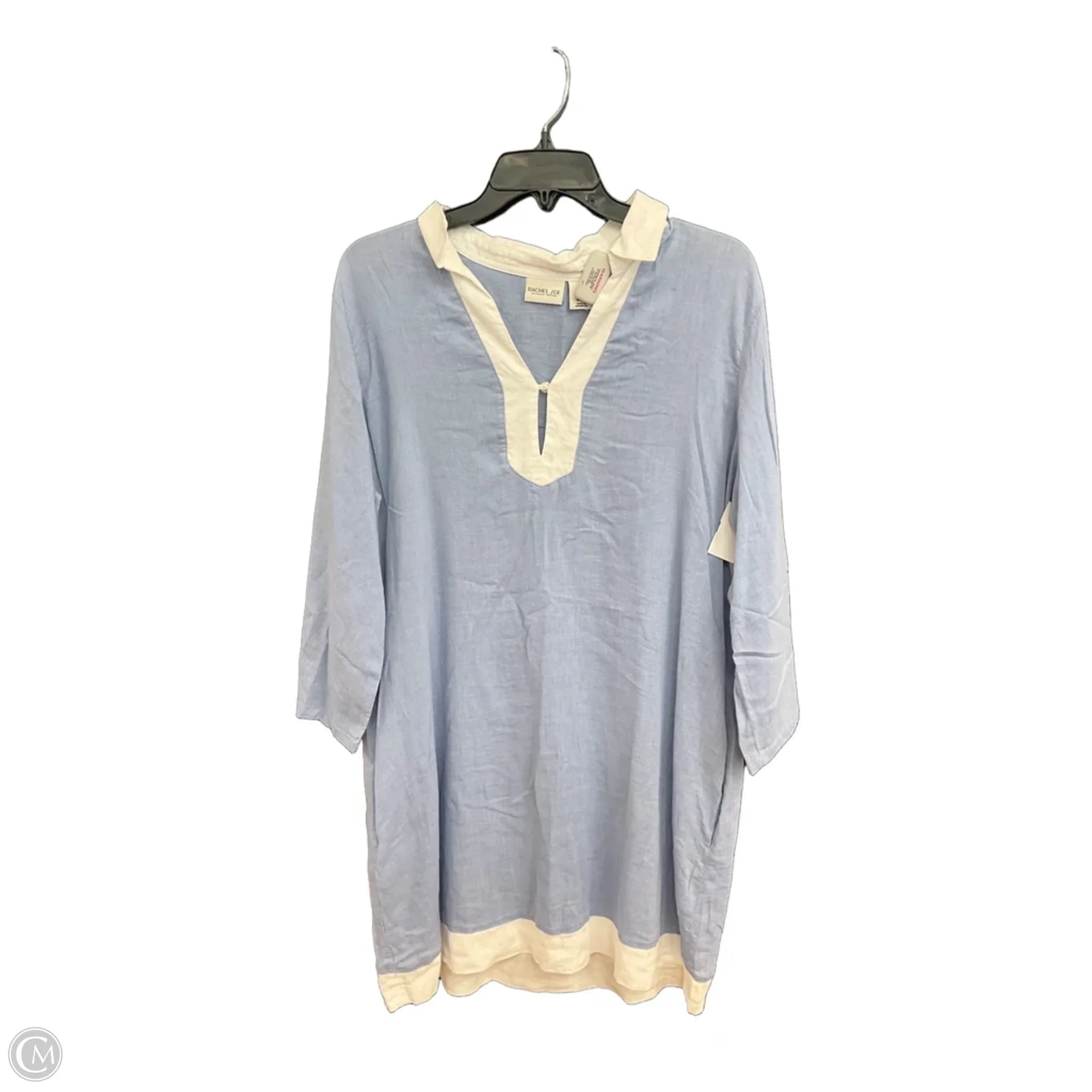 Dress Casual Midi By Rachel Zoe In Blue & White, Size: L
