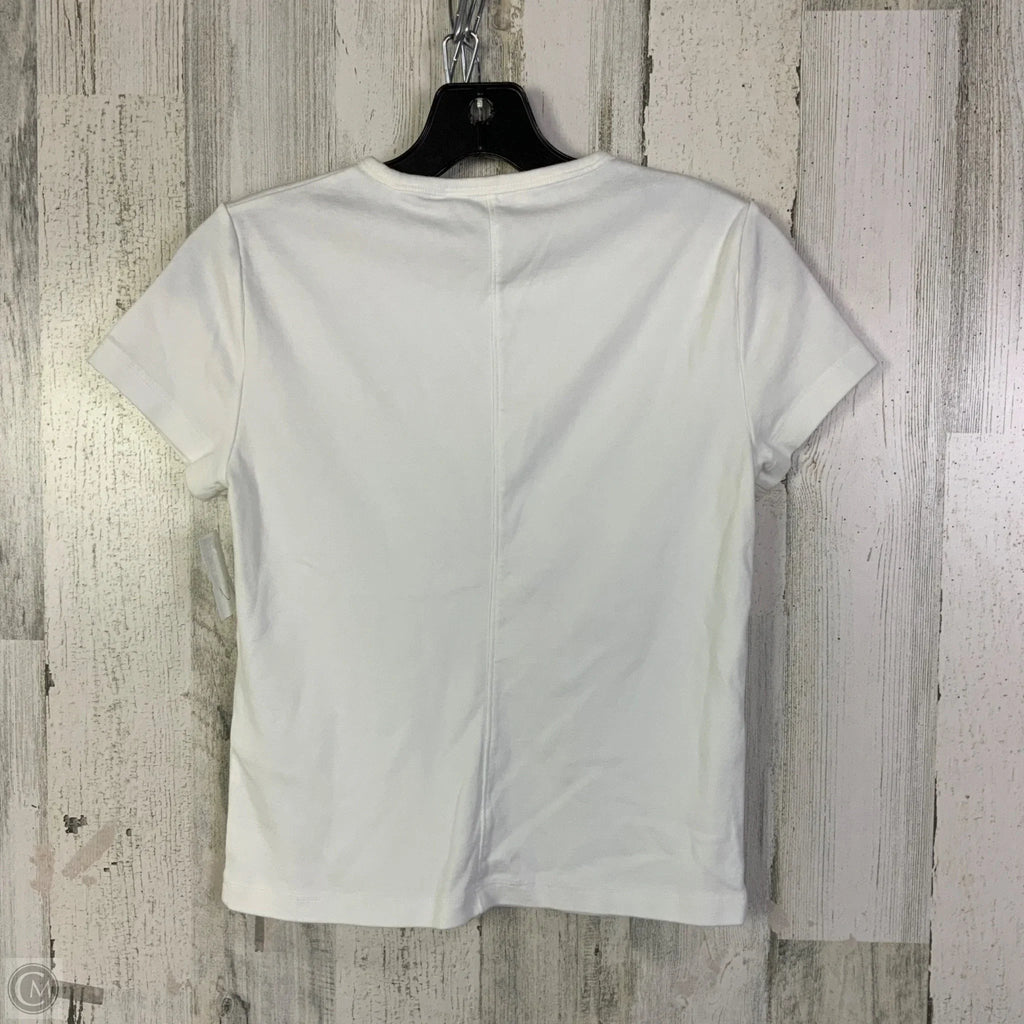 Top Short Sleeve Basic By Banana Republic In White, Size: M