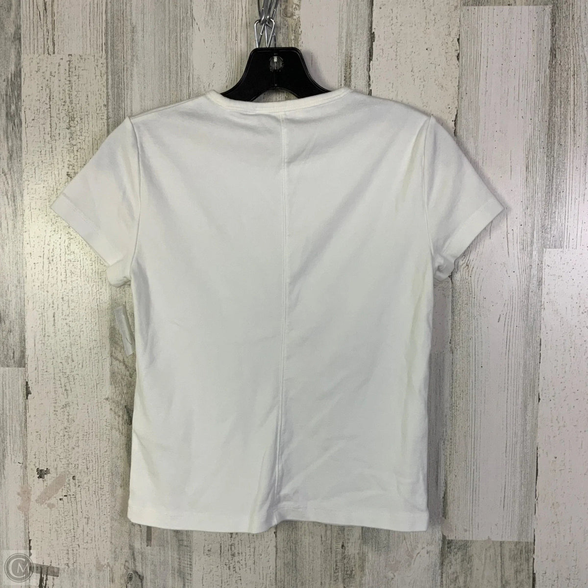 Top Short Sleeve Basic By Banana Republic In White, Size: M