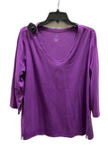 Top Long Sleeve Basic By J. Jill In Purple, Size: L