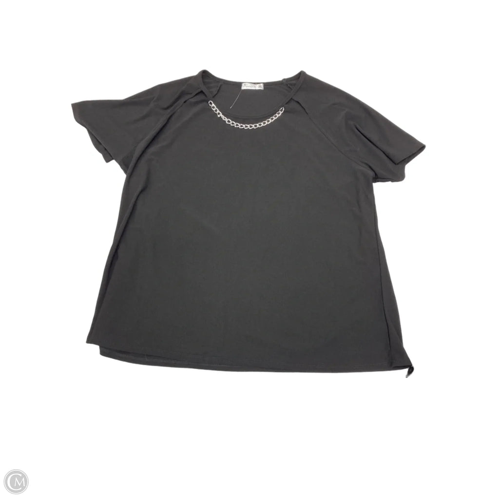 Blouse Short Sleeve By 89th And Madison In Black, Size: 3x