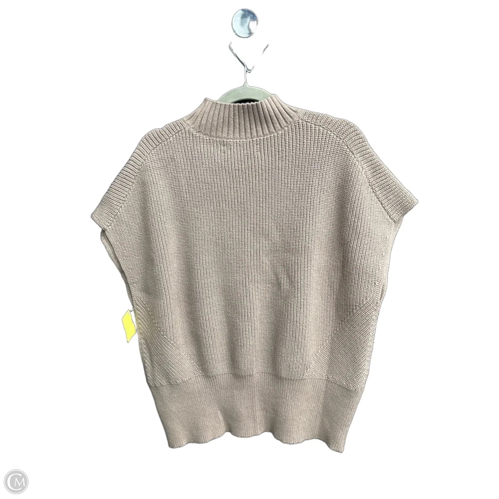 Sweater Short Sleeve By Loft In Brown, Size: L