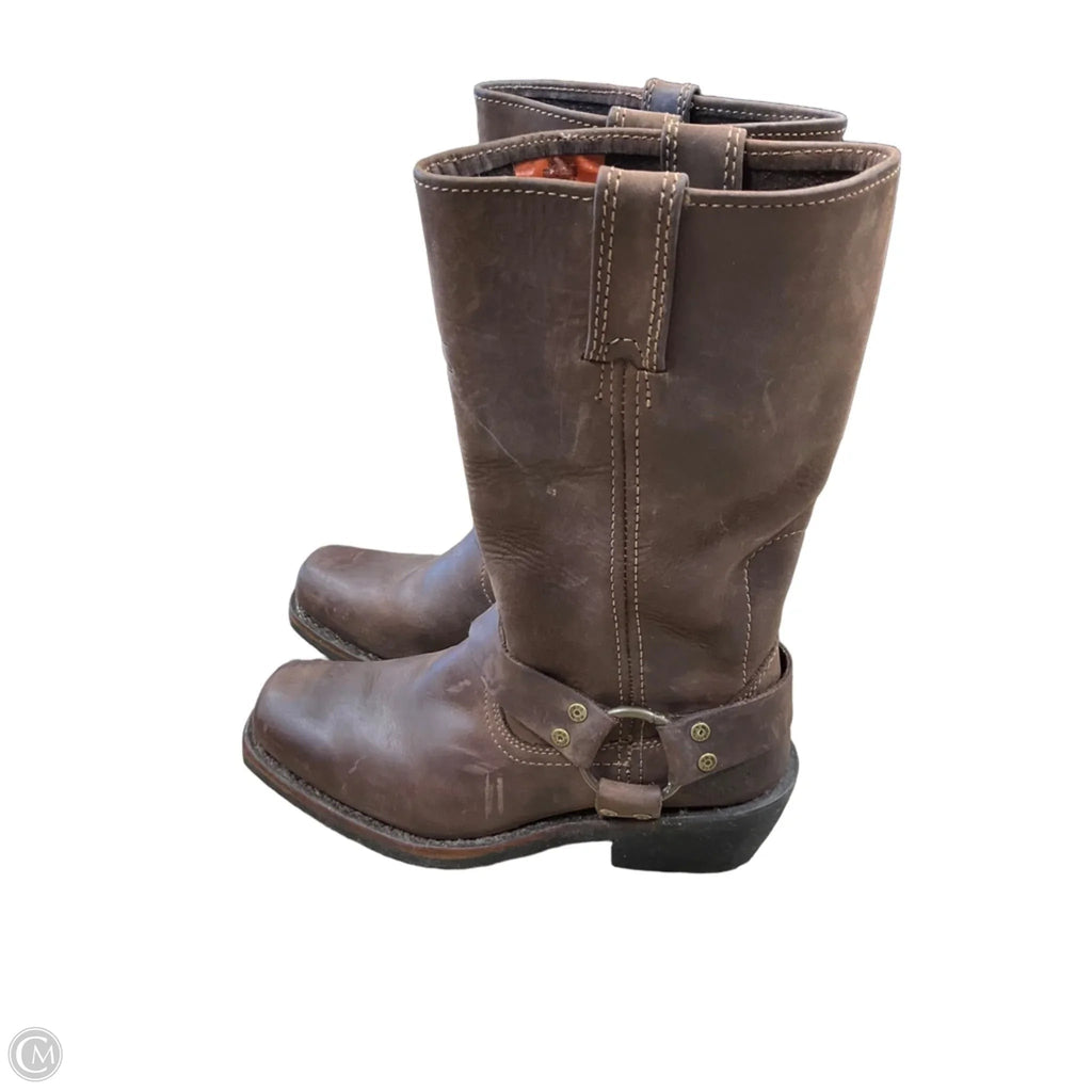 Boots Ankle Flats By Harley Davidson In Brown, Size: 7.5