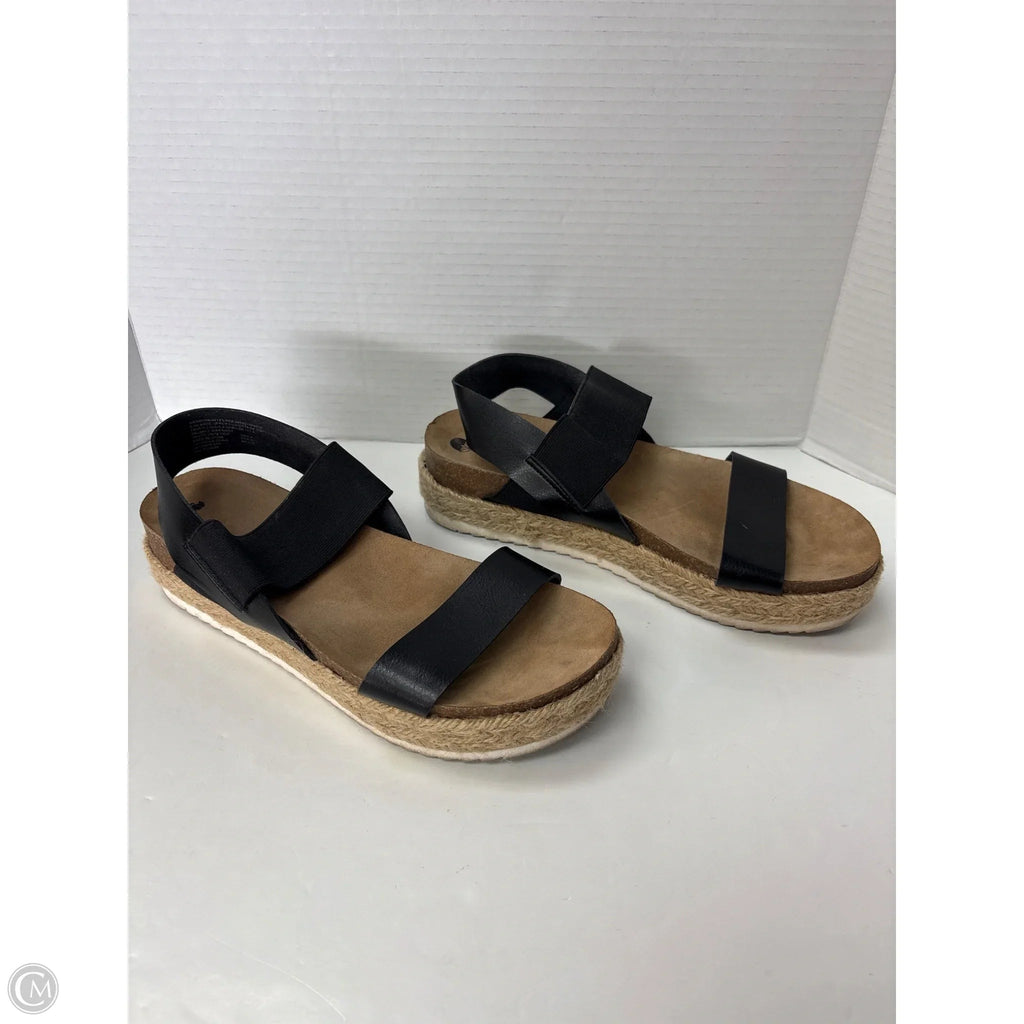 Sandals Flats By Big Buddha In Black, Size: 9