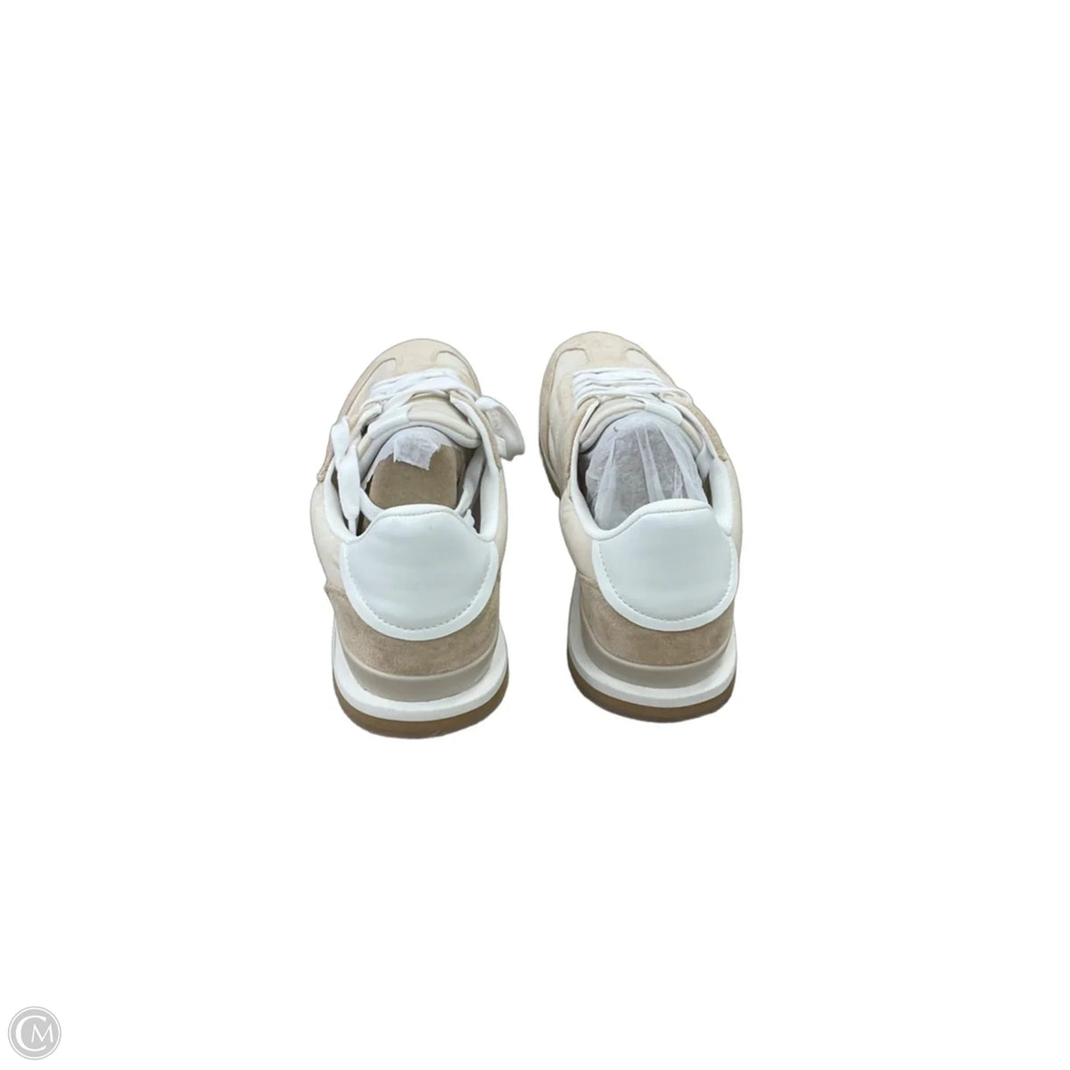 Shoes Sneakers By Just Fab In Tan & White, Size: 11