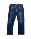 Jeans Cropped By Silver In Blue Denim, Size:10