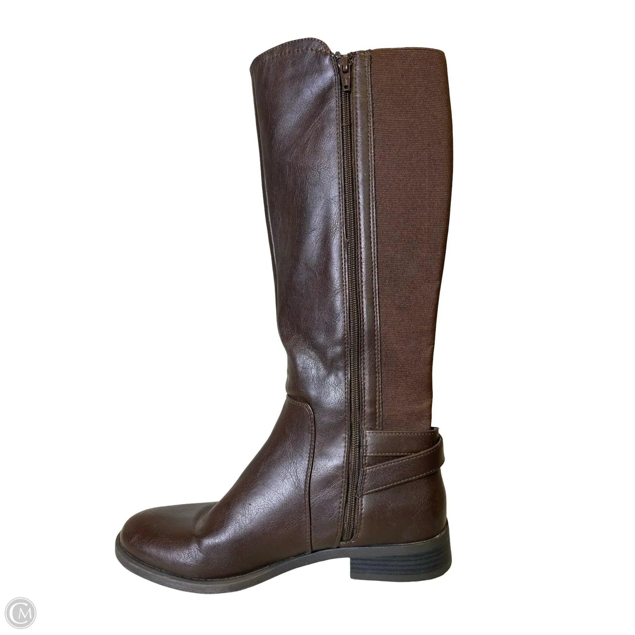 Boots Knee Flats By Nine West In Brown, Size: 10
