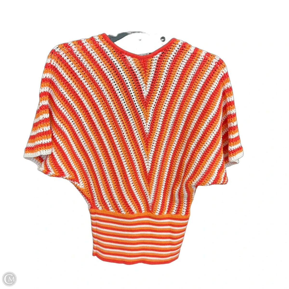 Sweater By Trina Turk In Orange & White, Size: S