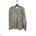 Top Long Sleeve By Loft In Black & Cream, Size: Xl