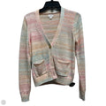 Sweater Cardigan By J. Crew In Green & Orange, Size: Xs